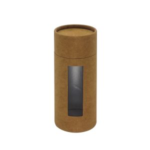 Kraft Paper with PVC window Paper Tube Packaging for Socks