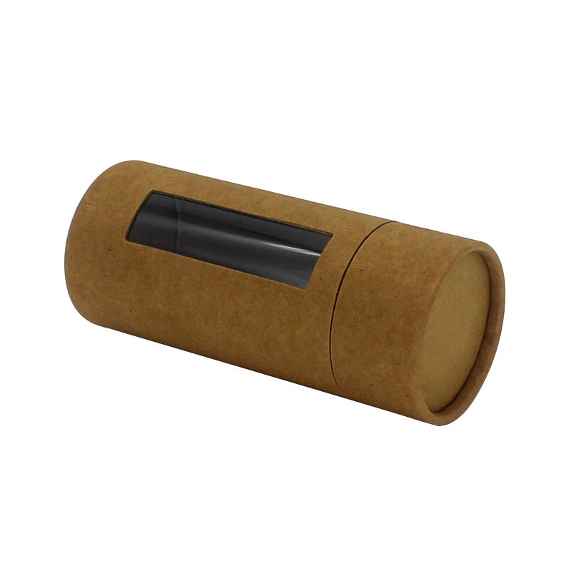 Kraft Paper with PVC window Paper Tube Packaging for Socks - Image 3