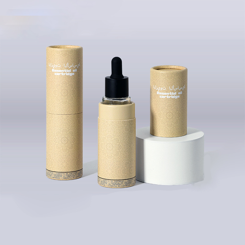 Essential Oil Bottle Small Kraft Cylinder Paper Tube Packaging for Glass Bottles - Image 2