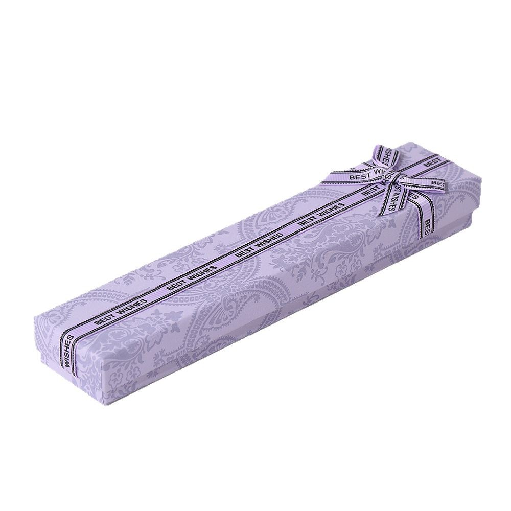 Purple Jewelry Paper Packaging Box with a Bow Gift